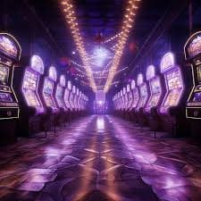 Kartu fitur olahraga dan kasino bergaya neon