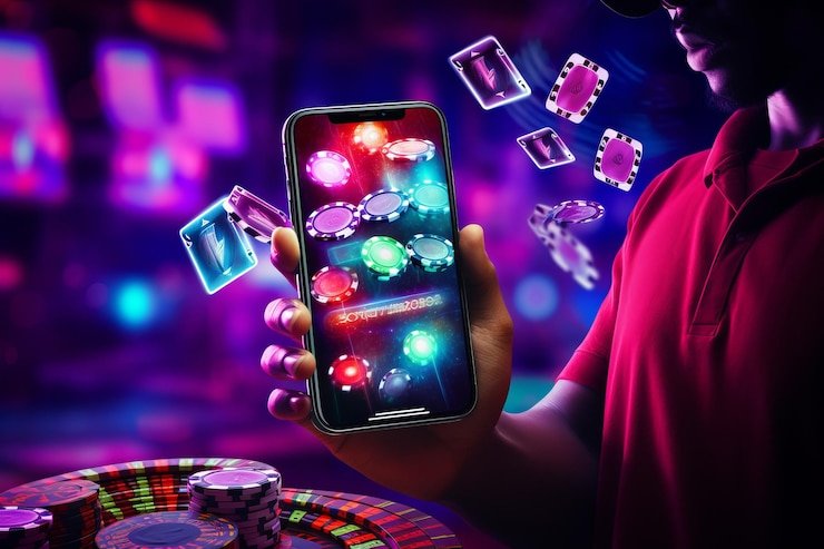 Panel fitur Pesta Rave dengan cahaya ungu